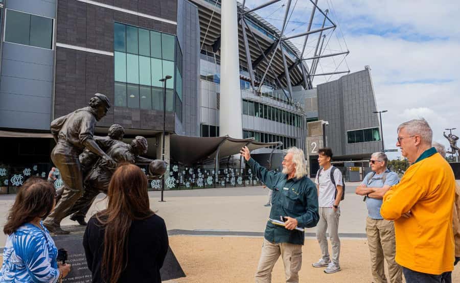 Melbourne: City Highlights Group Tour by Bus - The MCG forecourt and Melbourne’s sporting pride