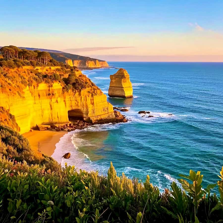 Melbourne Great Ocean Rd Reverse Tour London Bridge Wildlife - Loch Ard Gorge brings the coast’s dramatic side
