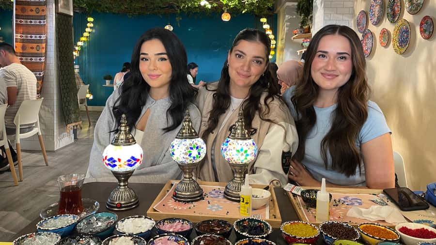 Melbourne: Mosaic Art Classes - Turkish Lamp Workshop - Turkish tea and a sweet break