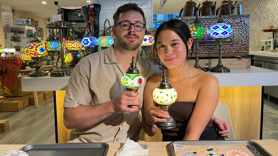 Melbourne: Mosaic Art Classes - Turkish Lamp Workshop - A realistic look at the finished result