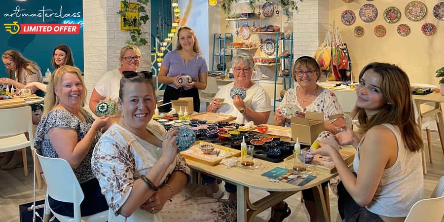 Melbourne: Mosaic Art Classes - Turkish Lamp Workshop - Choosing glass, beads, and a pattern