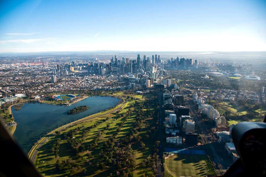 Melbourne: Private City & Beaches Helicopter Ride - The Shrine, Botanic Gardens, and Melbourne’s green center