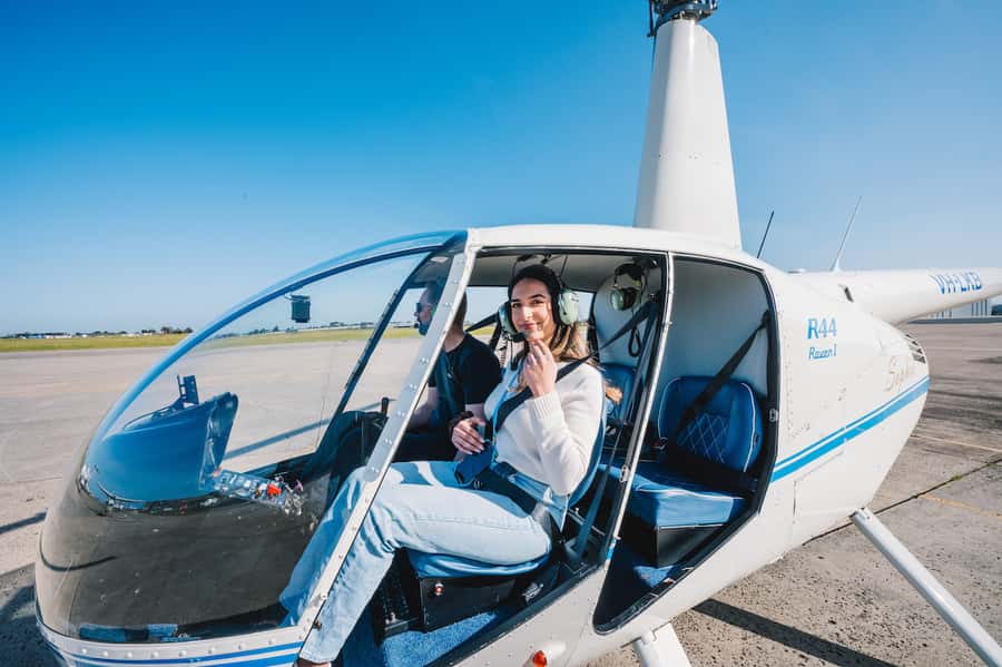 Melbourne: Private City Skyline and Bay Helicopter Ride - Albert Park Lake, the Melbourne Grand Prix setting, and St Kilda