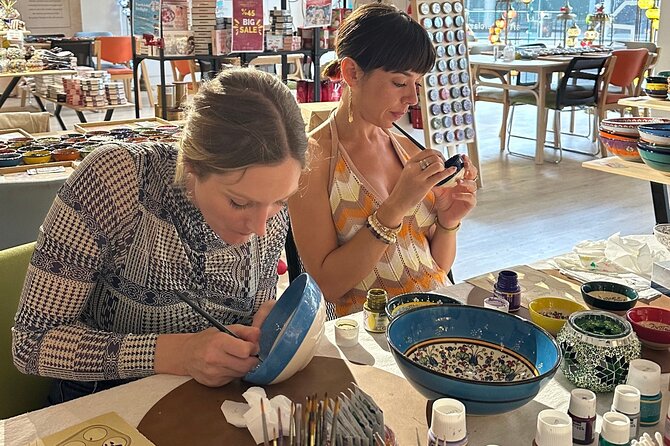 Paint and Sip Classes Melbourne: Ceramic Plates & Bowls - Apple tea and Turkish delights