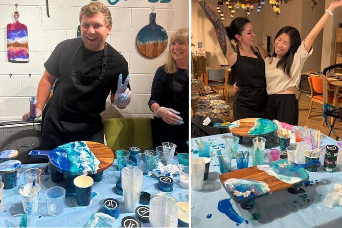 Resin Art Classes Melbourne: Cheeseboards & Coasters - Step one: learning how resin art works