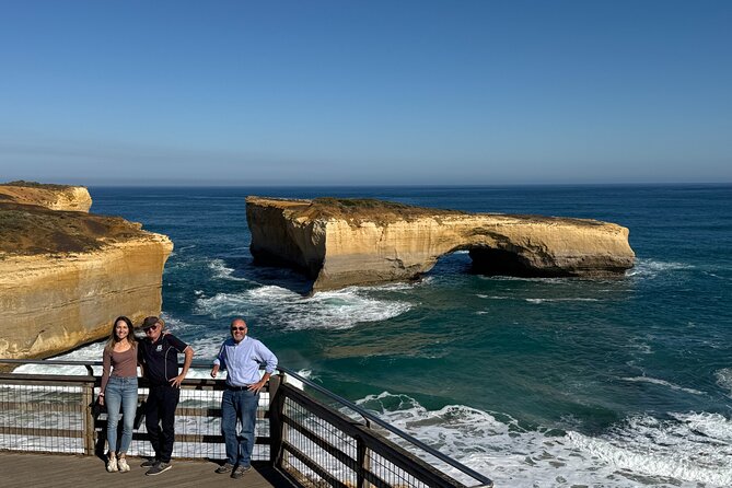 Twelve Apostles Back Roads Gourmet Tour From Melbourne - London Bridge shows the coast in motion