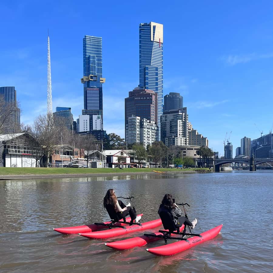 Yarra River, Melbourne Waterbike Tour - Pedaling back to VRA Landing