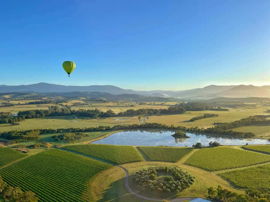 Yarra Valley: Hot Air Balloon with Breakfast & CBD Transfers - Watching a balloon come alive