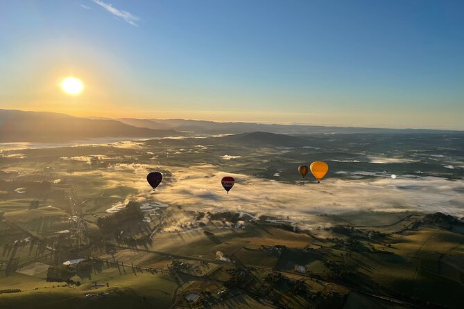 Yarra Valley Sunrise Balloon Flight with GoPro Photos - One hour over vineyards, hills, and farm country